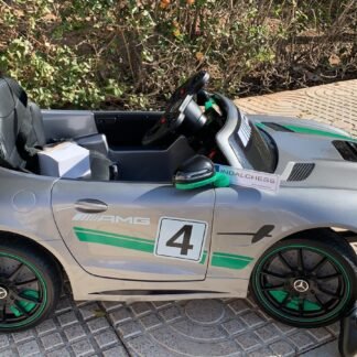 COCHE Mercedes GT4 AMG con pantalla de TV Mp4, GRIS INDA902-AC-SX1918-MP4